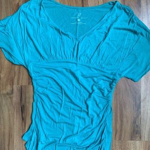 New York & Co. Teal Empire Waist Blouse